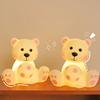 Мультяшный медведь Ночной светильник Мягкий свет без мерцания Питание от батареек Мягкий силиконовый