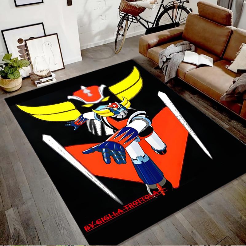 1pc UFO Robot Grendizer8 Design Printed Area Rug Carpet for Bedroom Living Room Home Decor Rugs Mat Non Slip Mat Rug for Bedside