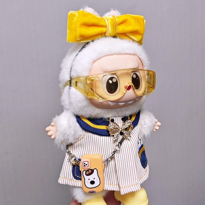 Labubu Doll Outfit Set: Skirt Bow Headband Goggles Crossbody Charm Shoes 5pcs Fashion Accessory 15-35 Years
