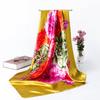 Women Fashion Square Vintage Print Satin Neckerchief Sun-Proof Scarf Scarves Shawl High Quality 1PC 90*90cm