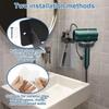 Space Aluminum Hair Dryer Bracket 2 in 1 Toilet Blower Holder Practical Hair Dryer Holder  for Home