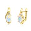 100% Natural Colorful Opal Gemstone Earring Oval 6*8mm 925 Sterling Silver Fine Jewelry for Women New Comming