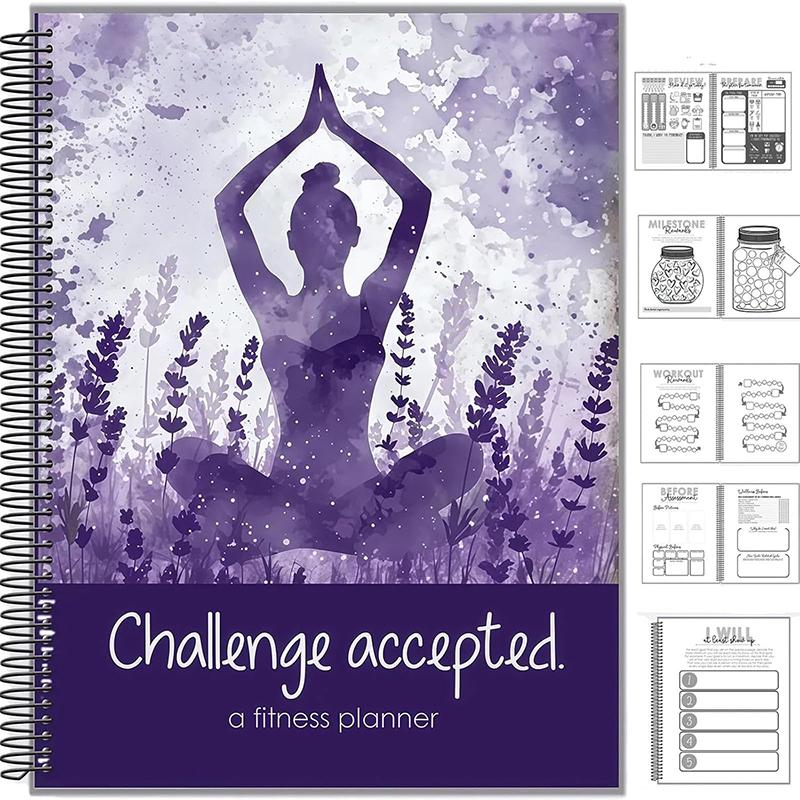 Планнер Challenge Accepted Fitness — 90-дневный журнал тренировок и питания для здоровья и благодарности, Вечерний планер для размышлений