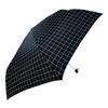 Rose Sangyo Long Flat Folding Check 61705201 Men's Umbrella, 70cm, Mini, Umbrella, Black, Pattern,