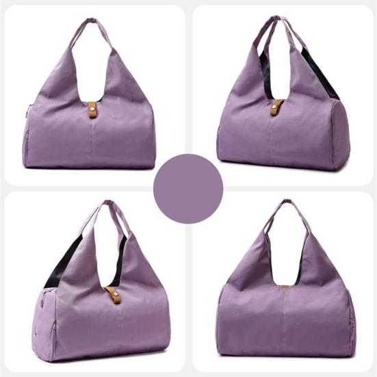 Yoga Travel Bag with Yoga Mat Fixing Strap Water-Resistant Oxford Fabric Multi-Functional Pockets Gym Bag