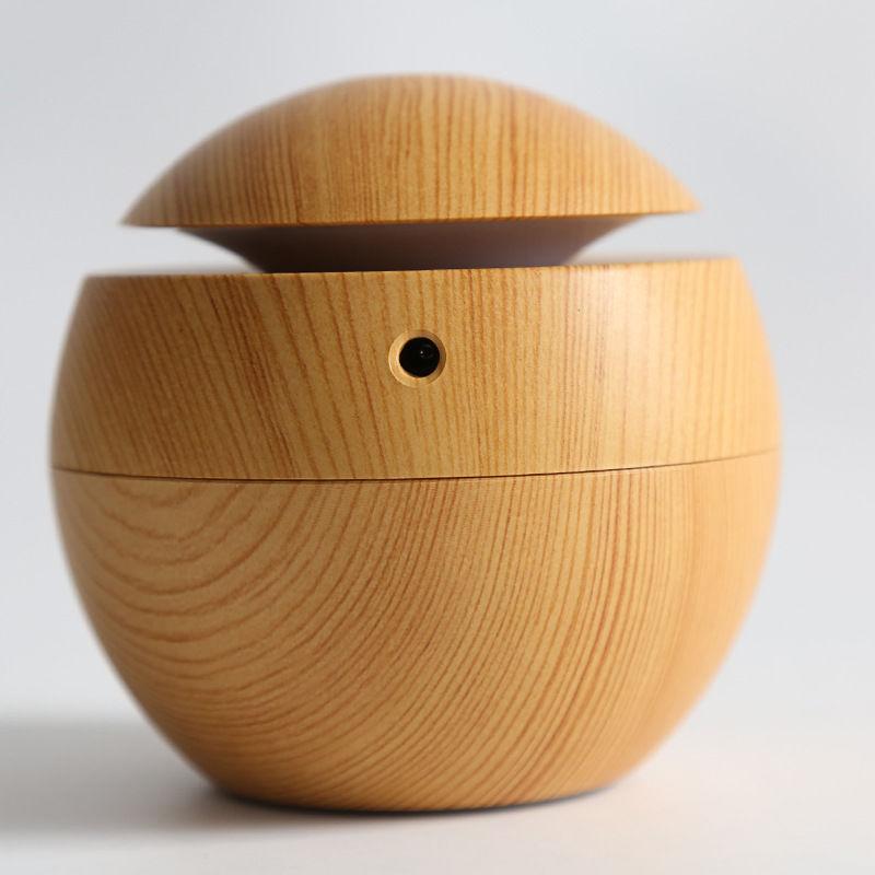 130ML Air Humidifier Ultrasonic USB Aroma Diffuser Wood Grain LED Night Light Electric Essential Oil Diffuser Aromatherapy Home