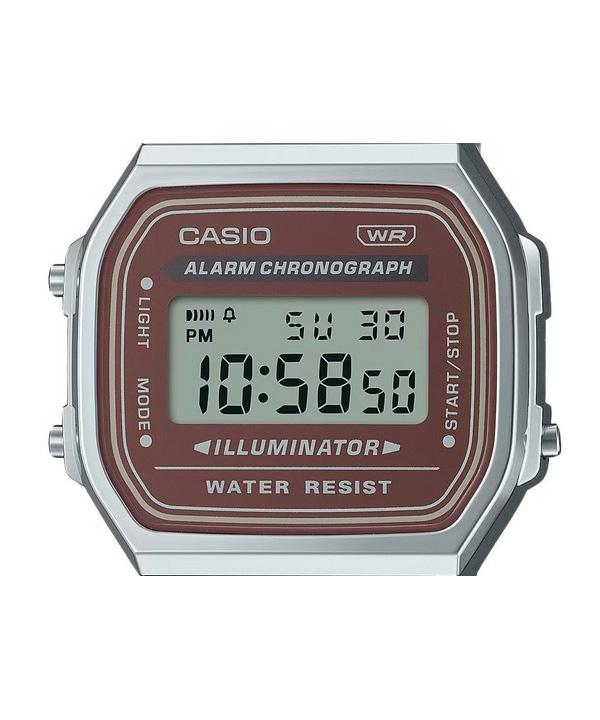 Casio Винтажный цифровой браслет из нержавеющей стали, кварцевые мужские часы A168WA-5A