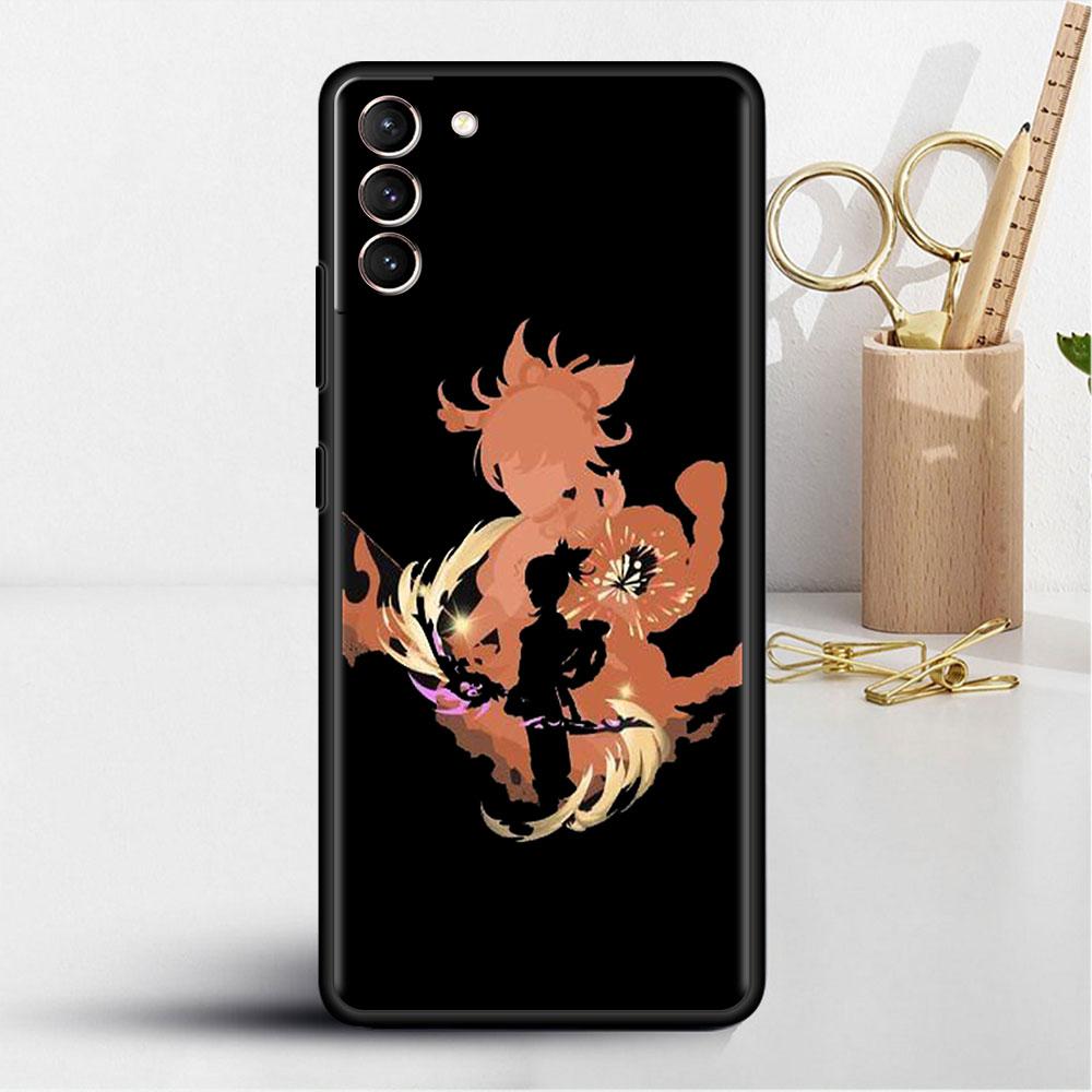 Аниме Genshin Impact Мягкий чехол для Samsung Galaxy S22 S20 FE S21 S10 S9 Plus S8 Note 20 Ultra 10 Lite Чехол для телефона