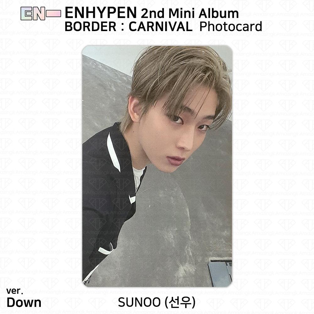 ENHYPEN 2-й мини-альбом Border Carnival, официальная фотокарточка Up Hype Down Ver. KPOP