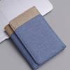 Холщовый кошелек Мужской Короткий Студенческий Маленький Кошелек Визитница Простой Контрастный Джинсовый Трехсложный Кошелек