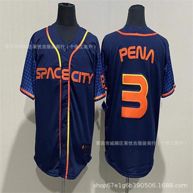 Houston Astros 27 30 44 35 Embroidered Baseball Jersey Button-up Sweatshirt Men Women