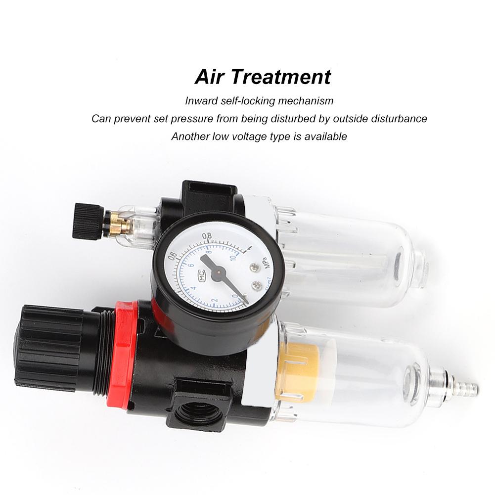 Treatment, Compressed Filter Regulator, AFC2000 Oil-water Separator Filter, 1Celsius4 Inch NPT Pressure Regulator, Gas Liquid, A essories