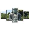 Art Canvas Home Decoration Prints Poster Modular Wall 5 Panel Figure Of The Buddha For Living Room Frame Pictures Painting No Frame