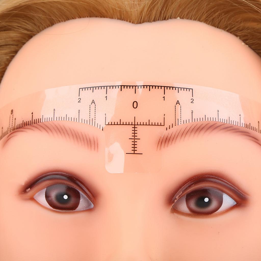 100 шт./компл. одноразовая линейка для бровей, макияж, микроблейдинг, трафарет для татуировки бровей, измерение