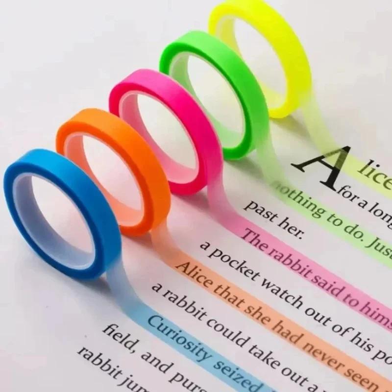 5-30Roll Multicolor Writable Sticky Note, Removable Highlighter Marking Tape , See Through Index Label