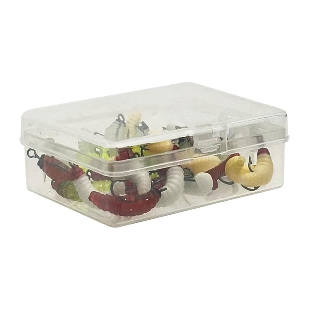 30 шт. мягкие приманки-черви, искусственные приманки из хлебного червя, мягкие пластиковые рыболовные приманки с крючками для аксессуаров для рыболовных снастей