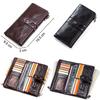 CONTACT'S Genuine Leather Long Wallet For Women Luxury Designer Card Holders Money Clips Coin Purses Female Bags