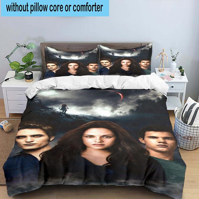 3PCS vampire Saga Romance 3pcs Bedding,Including 3PCS Duvet Cover And 2pcs Pillowcases Perfect for Christmas,Ideal for Bedroom, Dormitory