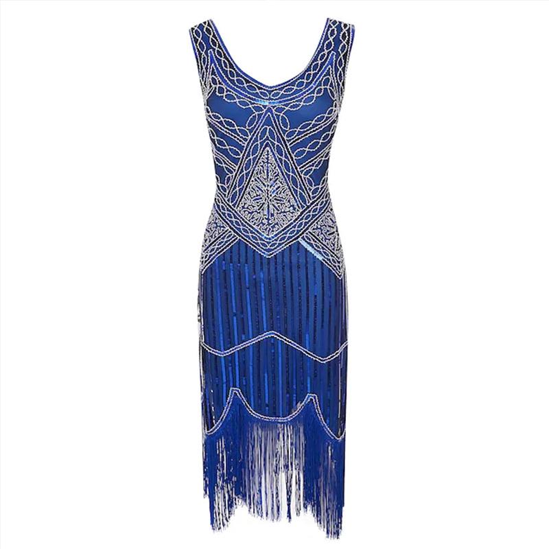 Платье в стиле ретро 1920-х годов с кисточками - сценический костюм для бала Гэтсби