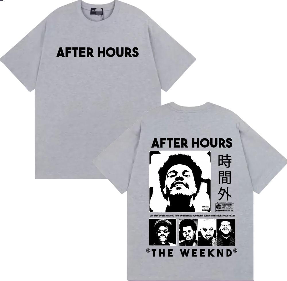 The Weeknd After Hours Til Dawn Графическая футболка Мужская Женская Мода Хип-Хоп Уличная Одежда Футболка Повседневная 100% Хлопок Оверсайз Футболка