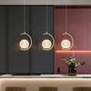 Nordic Lustre Copper Crystal Ball 2M Подвесные светильники Современная светодиодная подвесная лампа для гостиной, спальни, прикроватная люстра, освещение