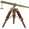 Vintage Brass Telescope with Wood Stand Tripod Perfect for Kids, Adult, Office Table Home Sailor Art, Gifts Occasions Christmas(Polished Brass)