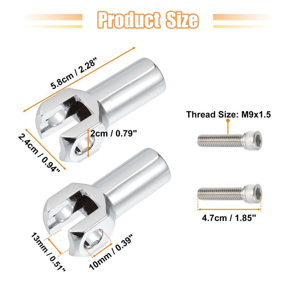 X AUTOHAUX Passenger Foot Peg Support Mount Clevis Kit for Left and Right Harley