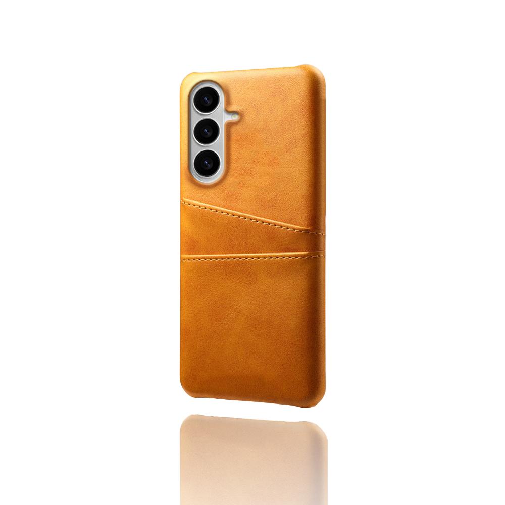 For Samsung Galaxy S26+ Case Dual Card Slots PU Leather + Hard PC Phone Cover