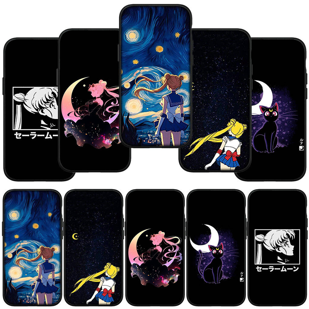 Phone Case for Samsung Galaxy S25 S23 S22 S21 S24 Ultra FE S8 A05 A06 A15 A16 A36 A37 A35 A54 A55 A56 A57 A25 A26 A53 A17 Anime Sailor Moon Girl Cover