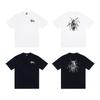 Stussy Черная 8 Классическая Водяной Знак Буквенный Принт 2025 Унисекс Уличная Одежда Свободный Крой Хлопковая Футболка