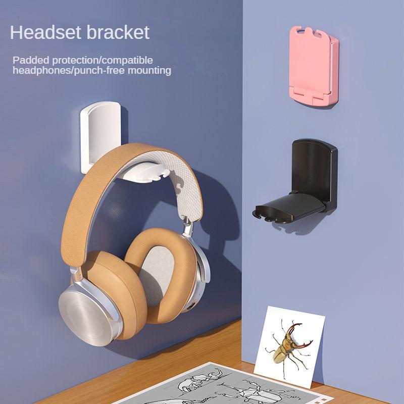 Foldable Earphone Holder Wall-mounted Computer E-sports Headset Holder Wall Headphone Holder