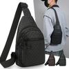 Мужская нагрудная сумка кроссбоди из ПУ кожи, городская дорожная многофункциональная наплечная сумка с отверстием для наушников, повседневный аксессуар