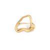 Ingemak Unique Irregular Hollow Geometry Brooches for Women Minimalism Gold Color Metal Shirt Collar Lapel Suit Pin Accessories