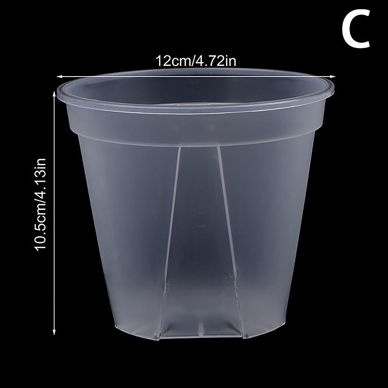 1 шт. прозрачный цветочный горшок для кашпо с поддоном 10 см/12 см/14 см полипропиленовый прозрачный цветочный горшок для орхидеи с отверстиями для домашнего офиса