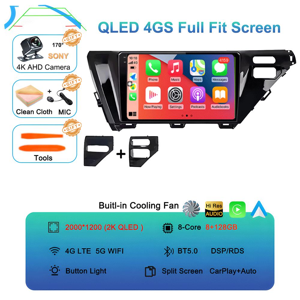 Для Toyota Camry 8 XV 70 2017 2018 2019 2020 Android 14 автомобильный стерео радио навигация GPS мультимедийный плеер головное устройство