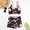 High Waist Bikini Swimsuit Women 2024 Push Up Bikini Floral Swimsuit Print Bikini Boxers Swimwear Swim Trunks Bathing Suit