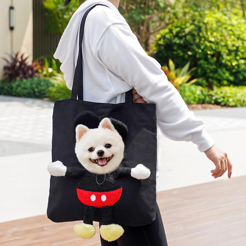 Pet Out Bag Cat Bag Crossbody Portable Cat Bag Small Dog Shoulder Bag Supplies Cartoon
