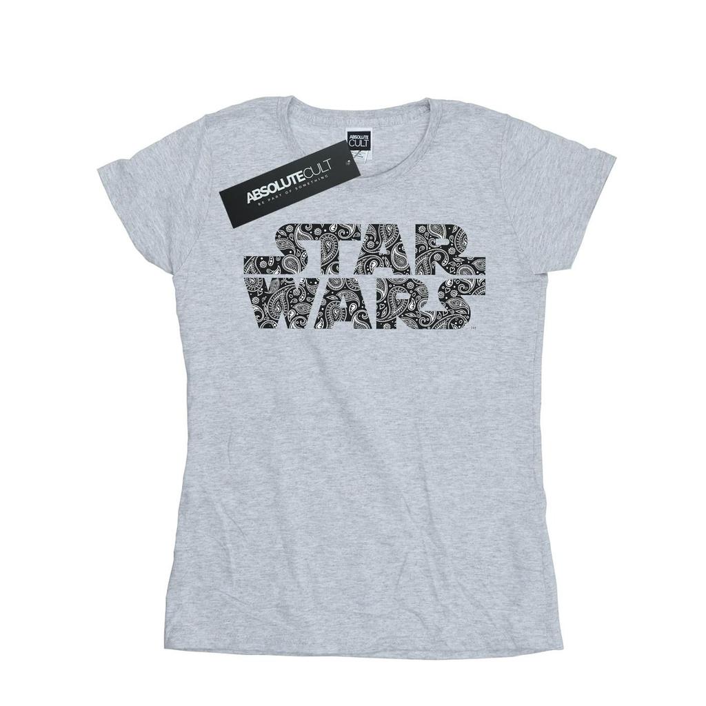 Star Wars Womens/Ladies Paisley Logo Cotton T-Shirt