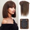 Synthetic Short Straight Hair With 3 Clips Hair Extensions Natural Hairpieces For Women With Bangs Daily Wear
