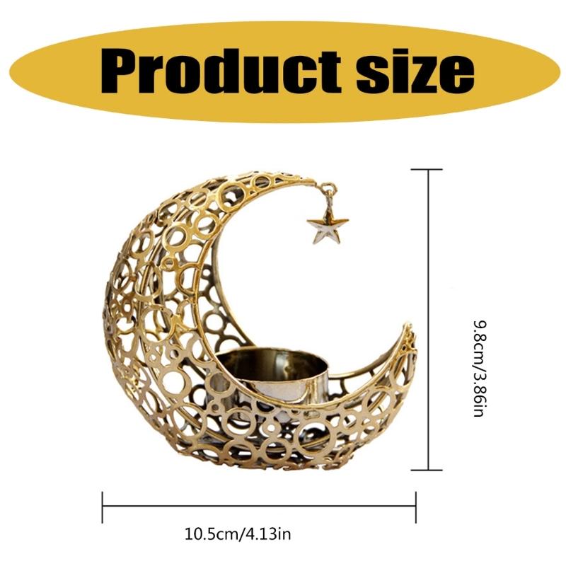 Moon Shaped Candle Holder Tealight Holder Metal Moon Candle Stand Candlestick for Christmas Dining Wedding Home Decors