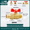 4-6 Point Copper Ball Valve: Internal/External Thread, Straight-Through Water Switch