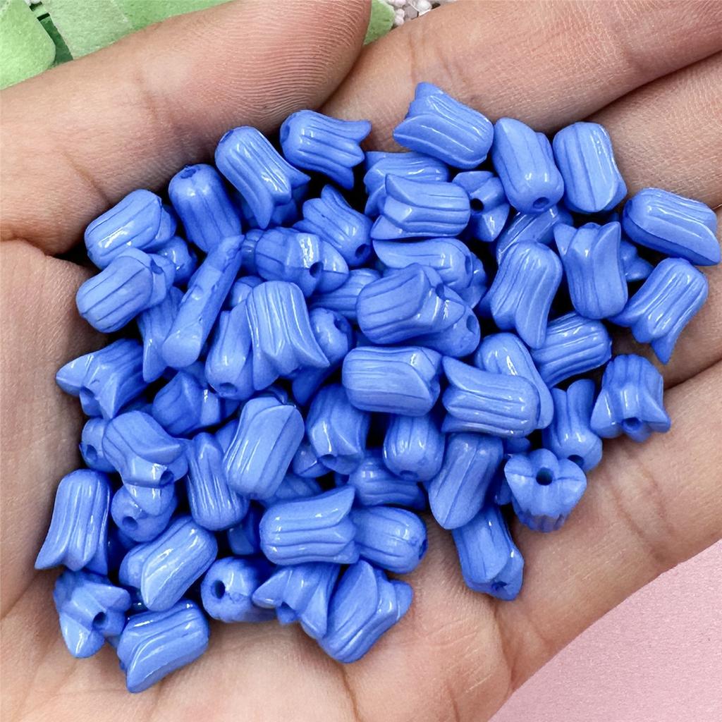 Loose Beads Flowers 7.5*9.6mm Necklace Jewelry Accessories 100PCS Bracelets Tulip Fashion Advanced For Jewelry Making DIY Acrylic