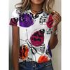 Summer Butterfly 3D Printed T-Shirts Plus Size Short Sleeve Top for Women's Versatile Loose Casual T-shirt