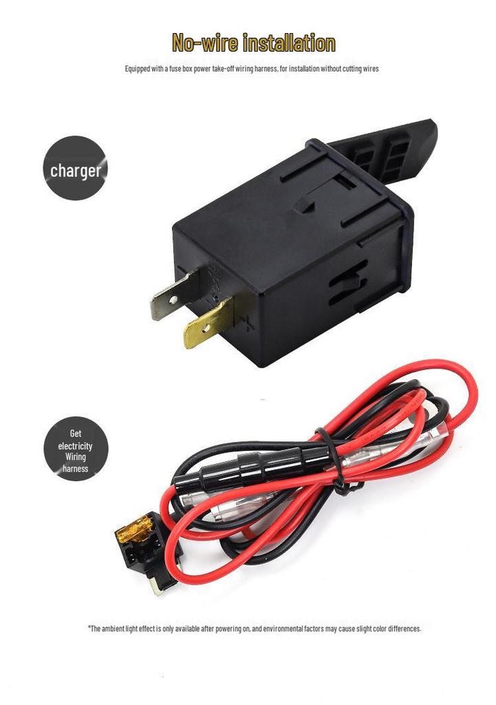 Двойное USB-автомобильное зарядное устройство Yi Xiao с определением напряжения для Nissan