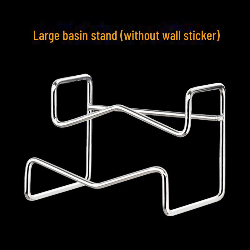 Kaiwang Stainless Steel Nail-Free Bathroom Hook - Multifunctional Seamless Wall-Hanging Washbasin Rack