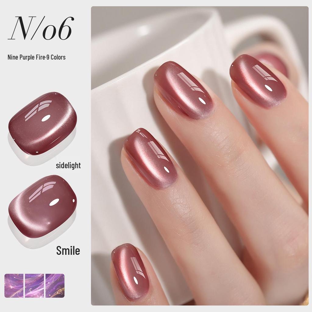 Purple Cat Eye Gel Polish Set - 2025 Trendy Whitening Colors for Nail Salons