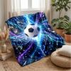 Energetic Soccer Ball Theme blanket Lightweight Warm Flannel Blanket Decorative Throw Blanket for Home Decoration