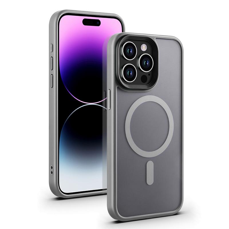 Для беспроводной зарядки Magsafe магнитный чехол для iPhone 15 14 Plus 13 12 11 Pro Max матовый ударопрочный бампер армированный жесткий задний чехол
