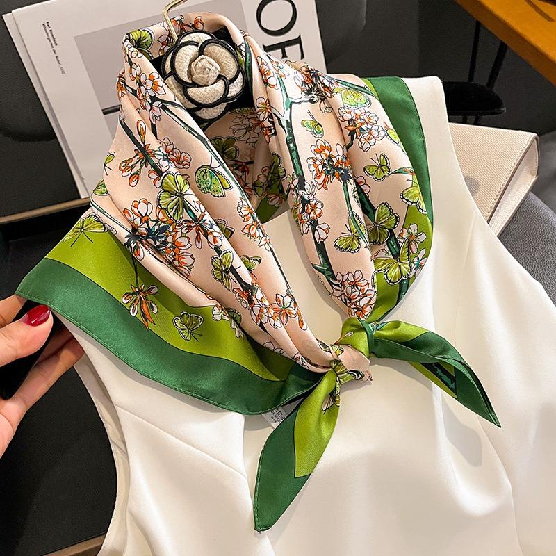 Scarf women's winter k-styleeasiest for matchfashion silk 65 square scarf shawl mulberry silk scarf