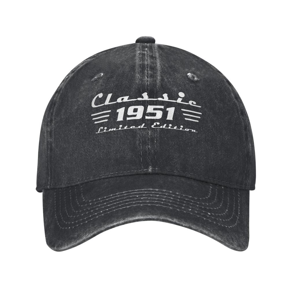 Summer Classic 75 Birthday Decorations 1951 75th Birthday Baseball Cap Sun Fitted Retro Tennis Skate Snapback Cap